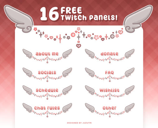 Wings and Sparkles Twitch Panels