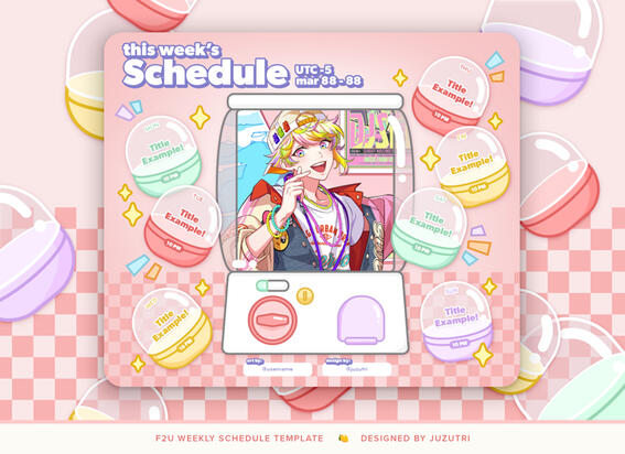 Gachapon Weekly Schedule Template