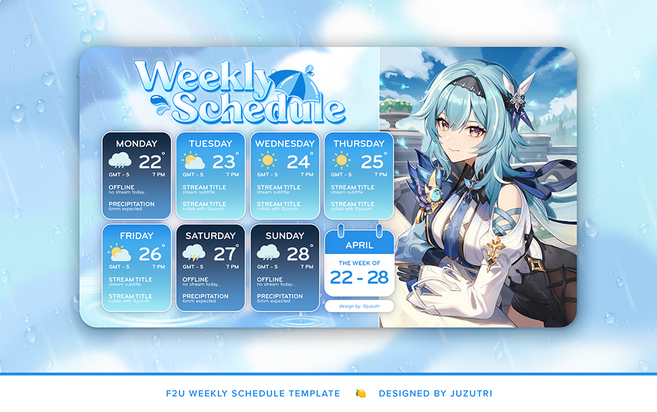 Texting Weekly Schedule Template