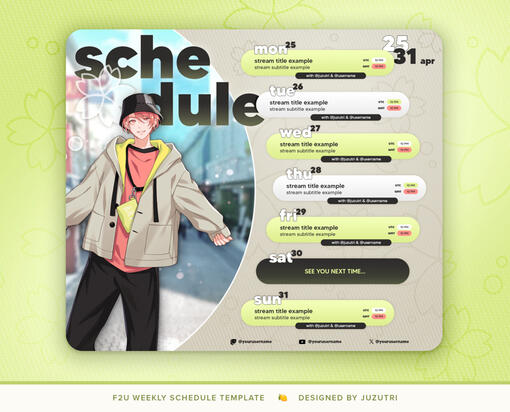 Rounded Weekly Schedule Template