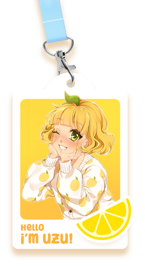 "Hello I'm Uzu!" character illustration image